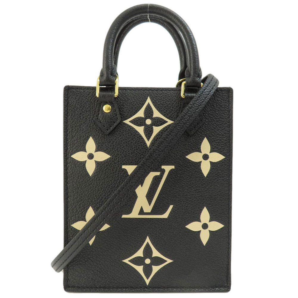 Louis Vuitton Petite Sac Plat Bicolor Handbag Amplant Black